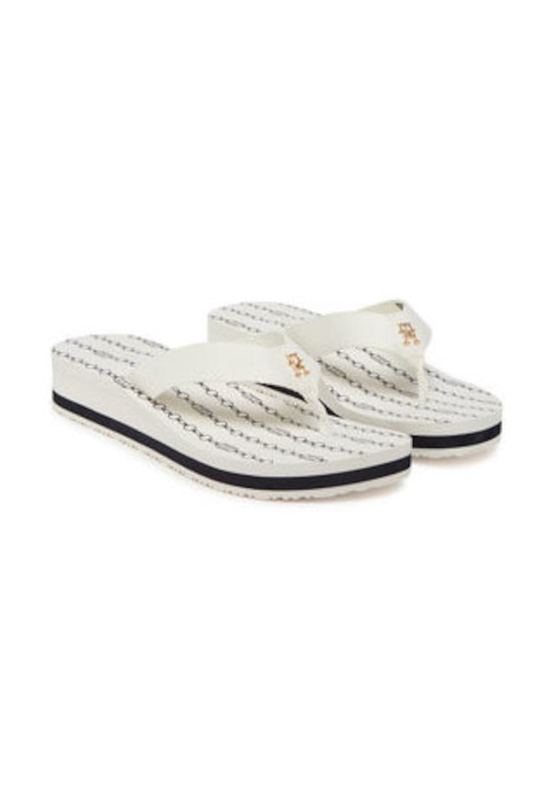 Slapi dama -  alb - textil -