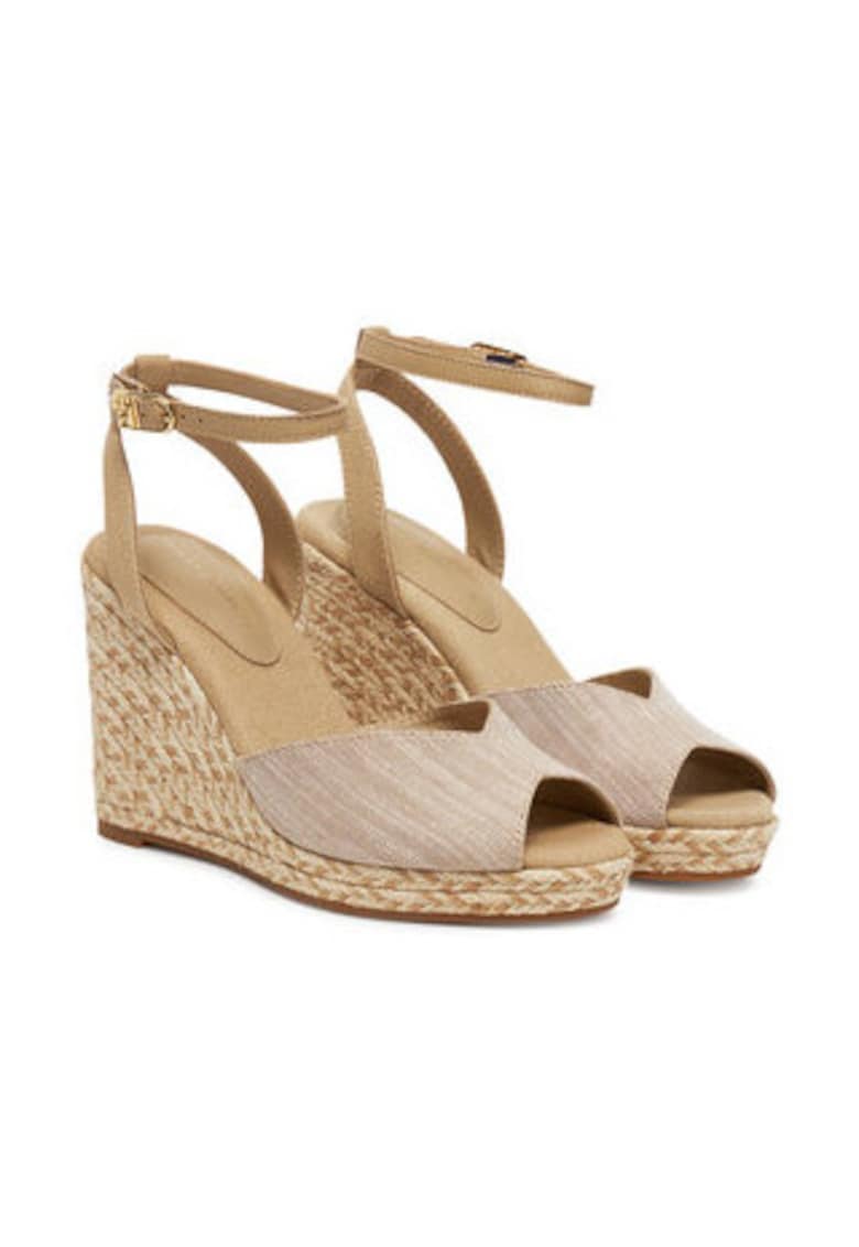 Sandale pentru dama -  textil - bej -