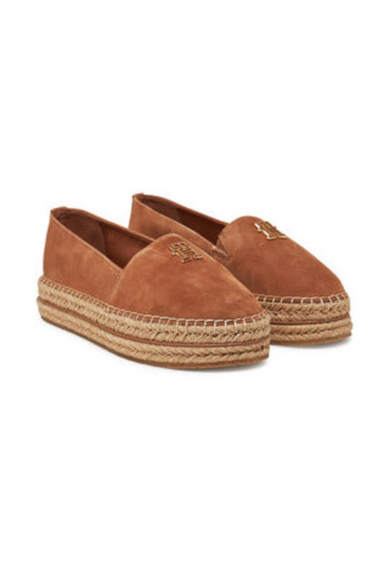 Tommy Hilfiger Espadrile pentru femei - piele naturala - maro -