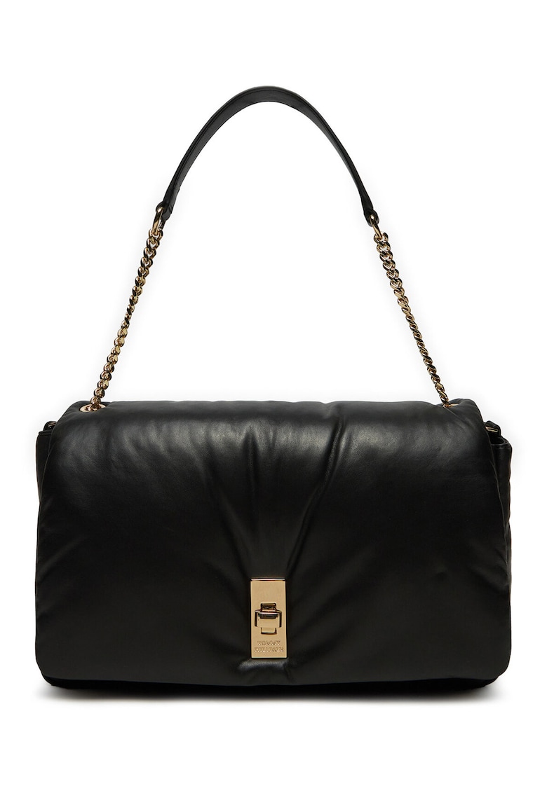 Geanta dama - piele naturala - neagra - universala