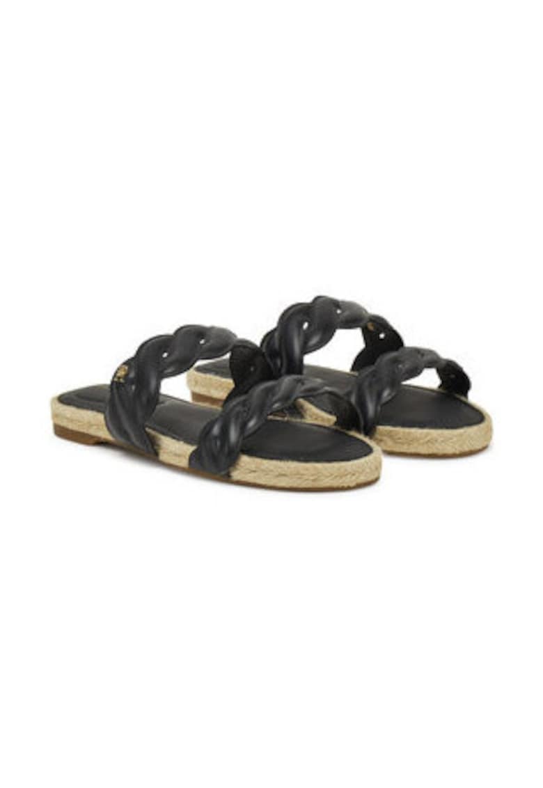 Papuci pentru femei piele naturala - negru