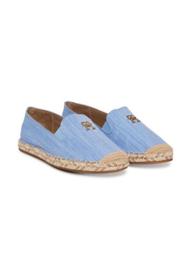 Mocasini dama - albastru - material textil -
