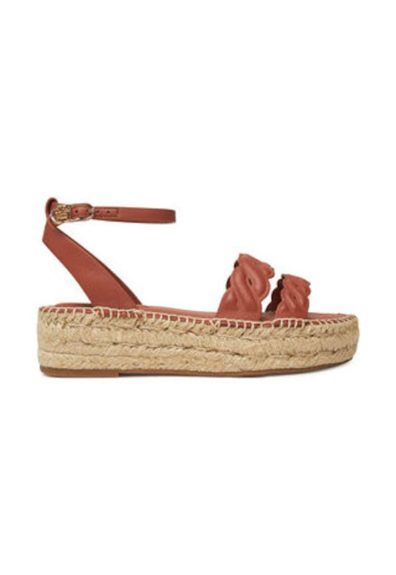 Sandale pentru femei - din piele naturala - maro