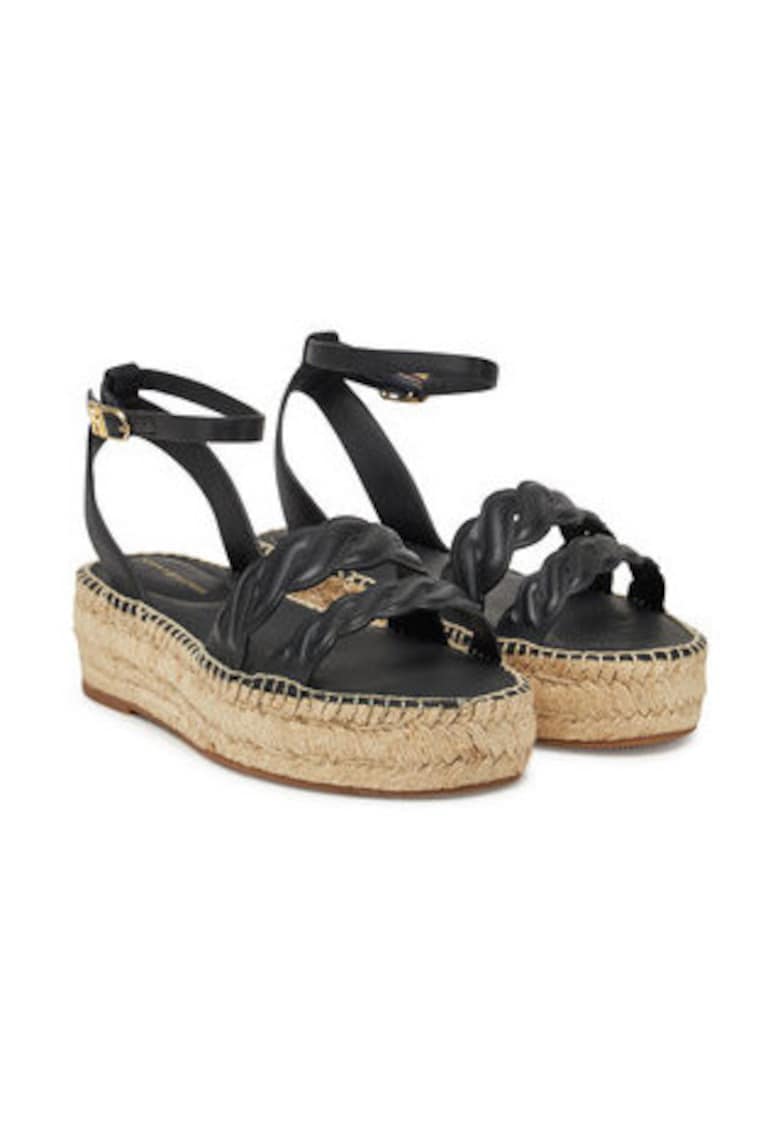 Sandale pentru femei - din piele naturala - negru