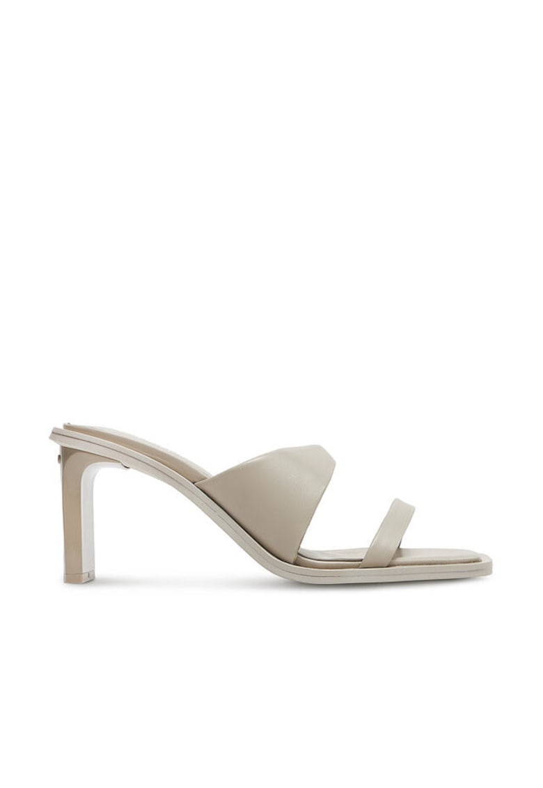 Papuci dama - piele naturala - bej - Bej