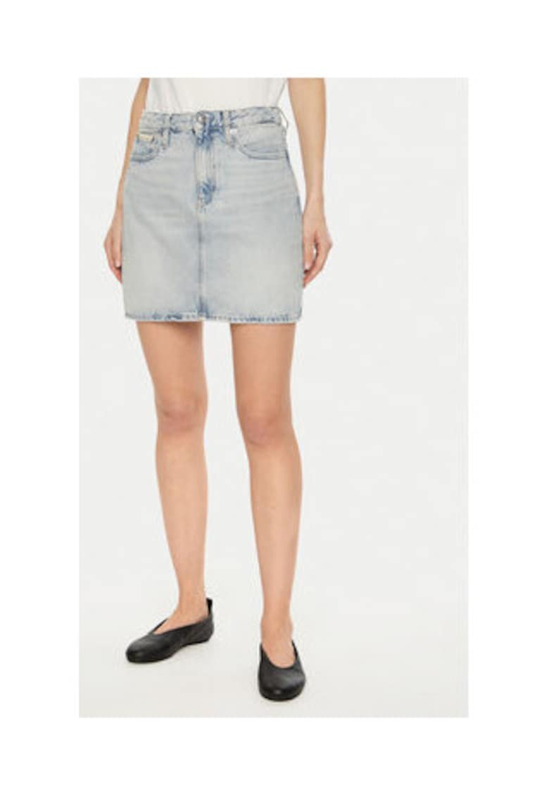Fusta denim - albastru - bumbac - 28849 - Albastru