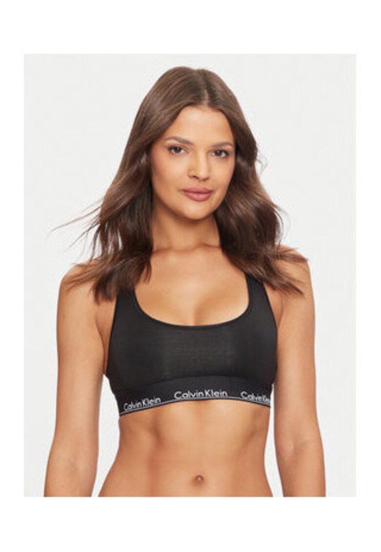 Bustiera top negru - bumbac - modal - elastan -