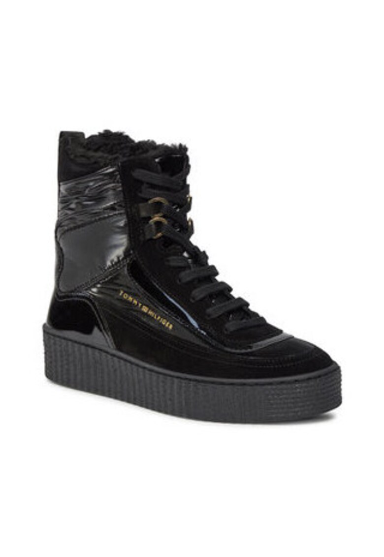 Botine dama - piele naturala - negru -