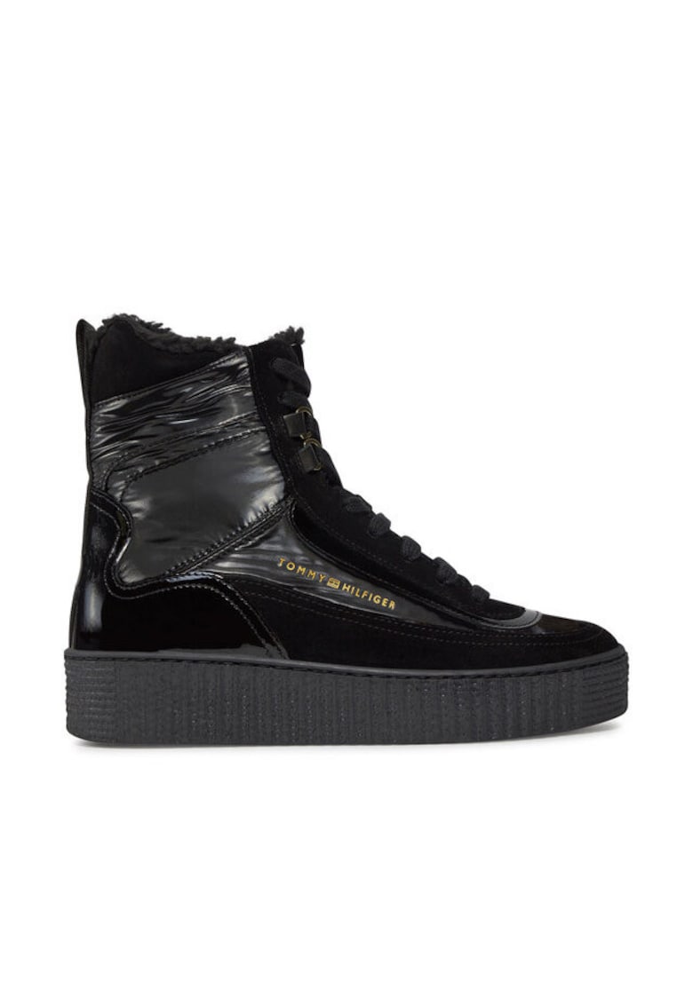Botine dama - piele naturala - negru -