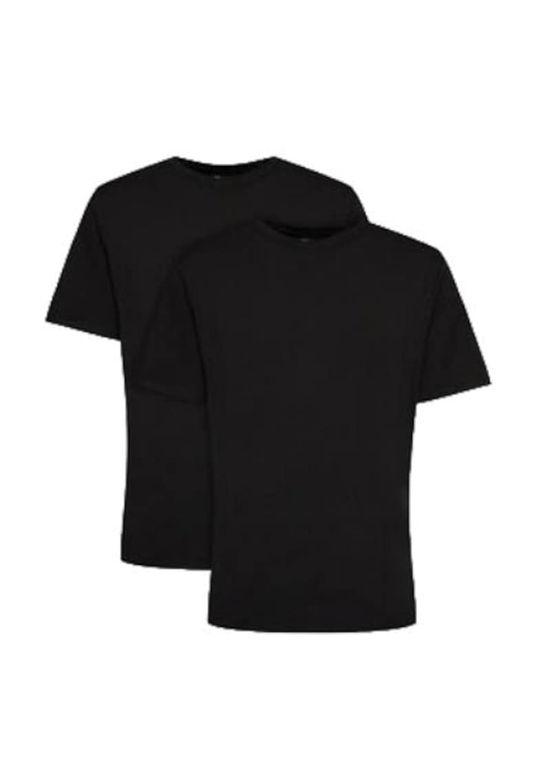 Set 2 tricouri barbatesti - sintetic - negru -