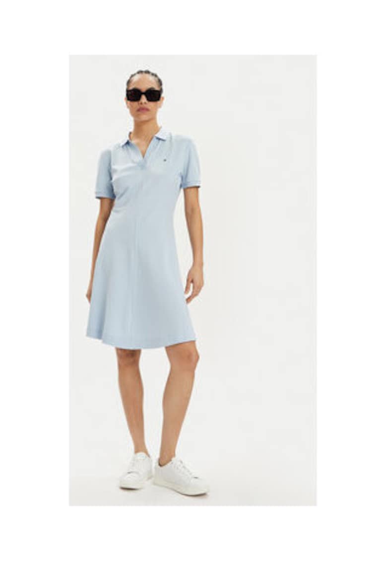 Rochie de vara - albastru - material sintetic -