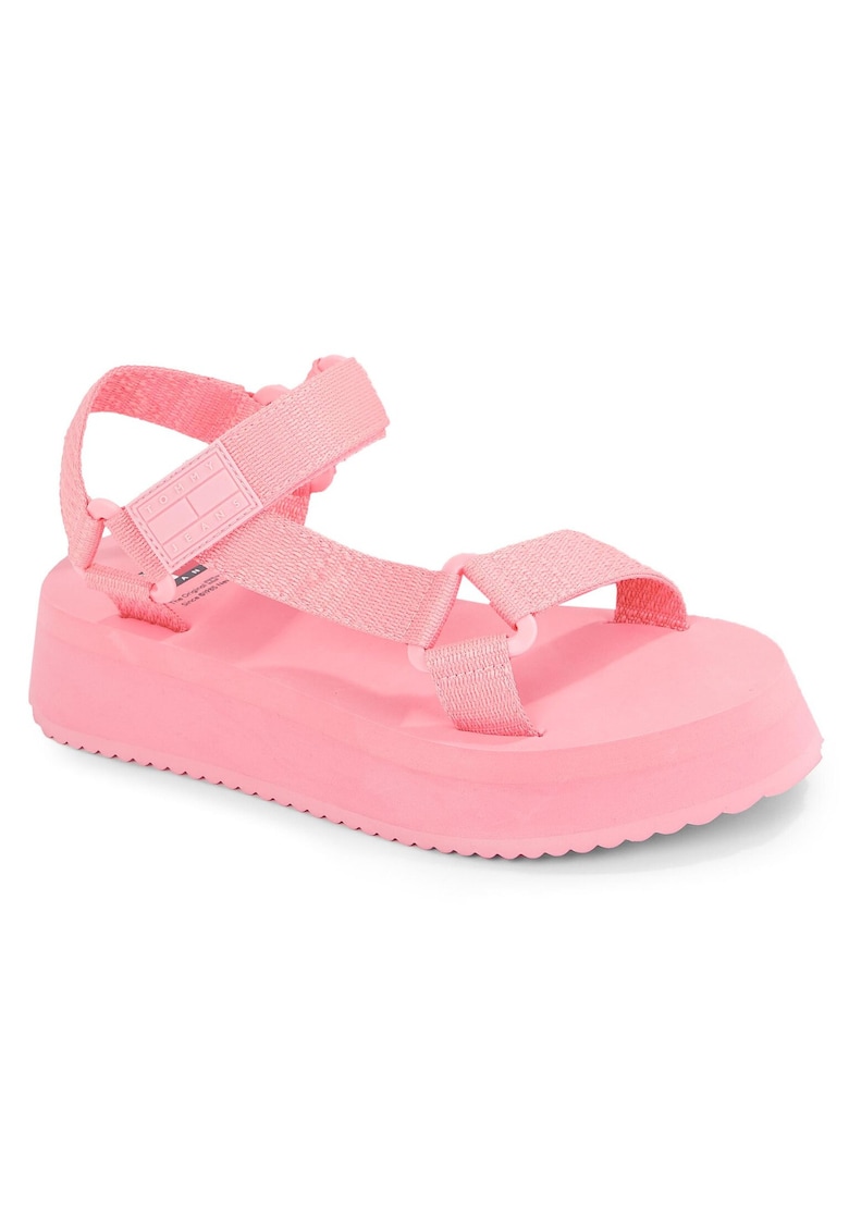 Sandale dama - roz - material textil