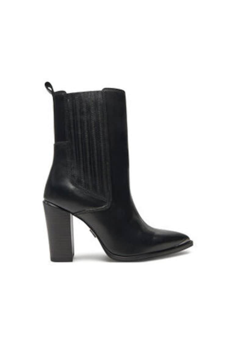 Botine dama - piele naturala - negru -