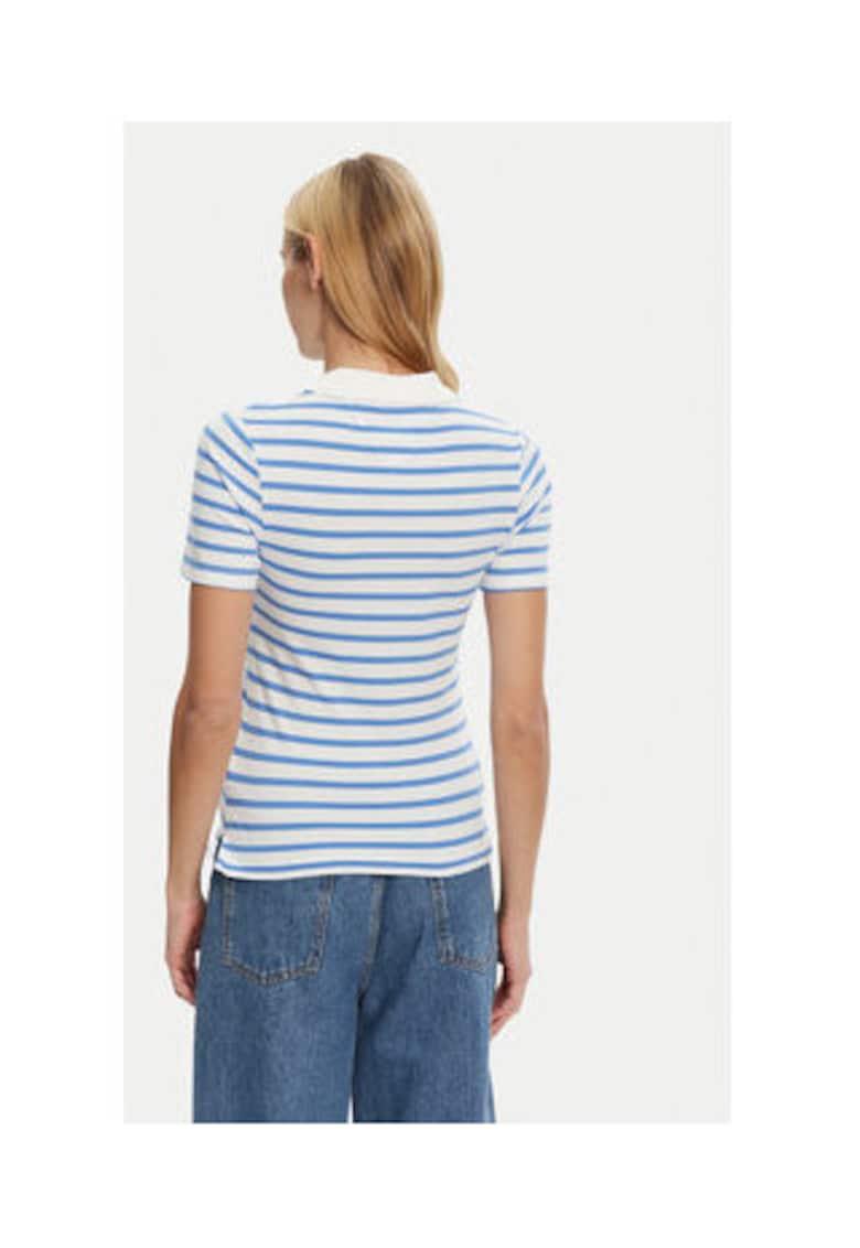 Tommy Hilfiger Polo pentru femei - bumbac - alb/albastru -