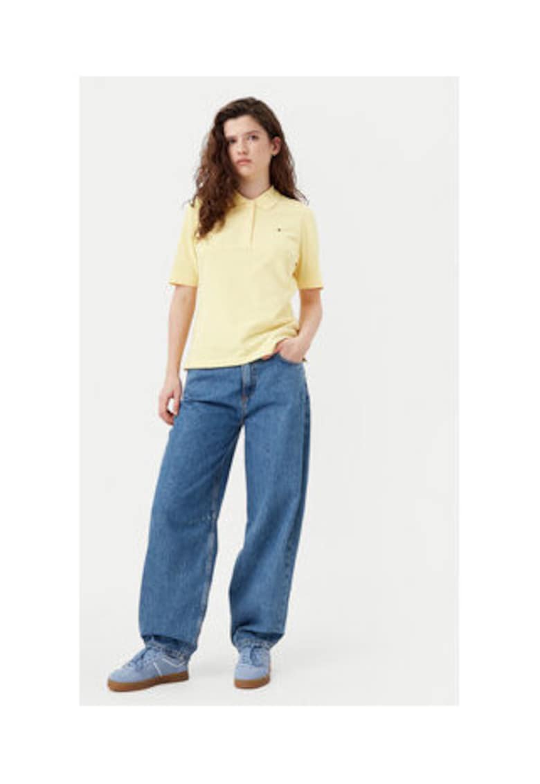 Tommy Hilfiger Tricou Polo Dama - Galben - 96% bumbac -
