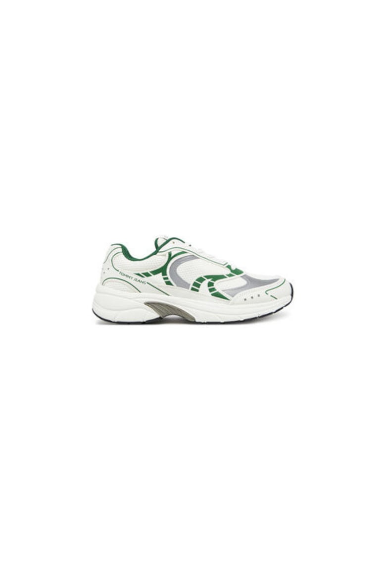 Pantofi sport pentru barbati - 305159069 - textil - alb/verde -