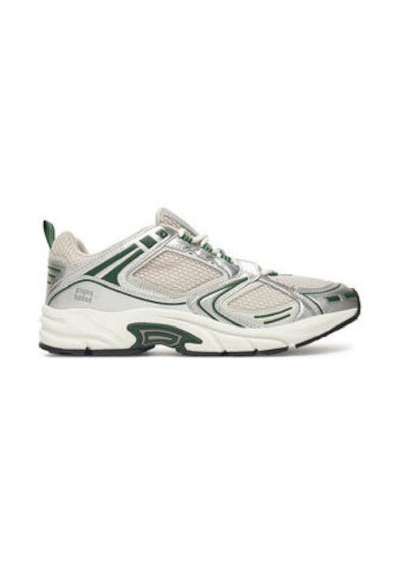 Pantofi sport pentru barbati - 305159106 - textil - bej/argintiu