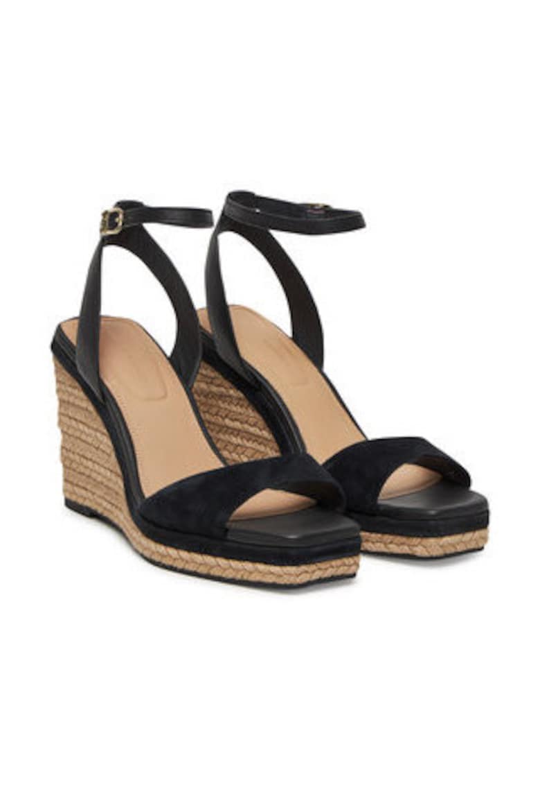 Sandale pentru femei - piele naturala - negru