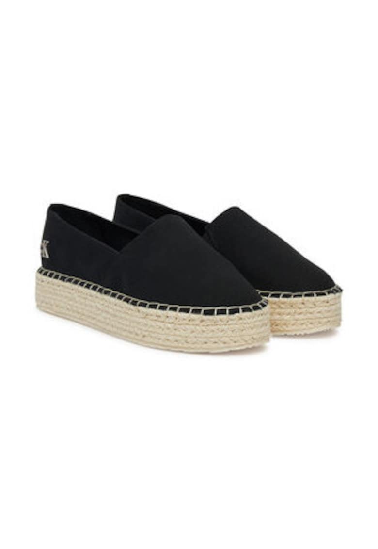 Espadrile dama - textil - negru