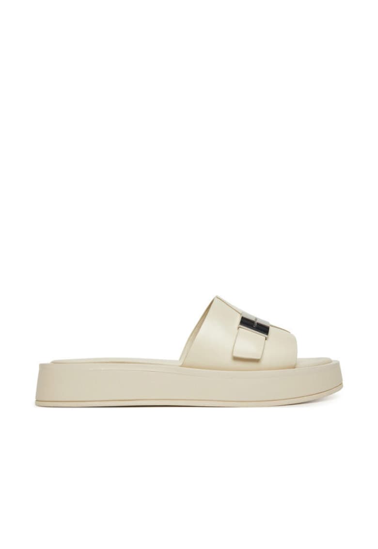 Slapi dama - piele naturala - bej -