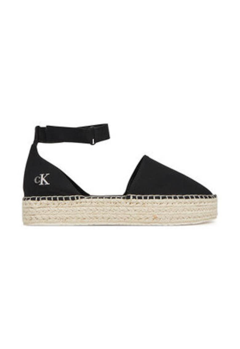 Espadrile dama material textil - negru
