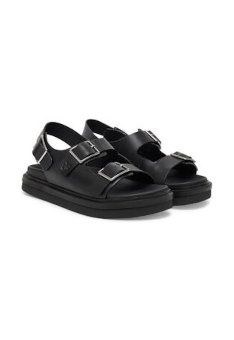 Sandale dama - piele naturala - negru -