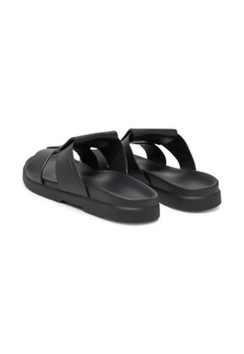 Papuci barbatesti - piele naturala - negru