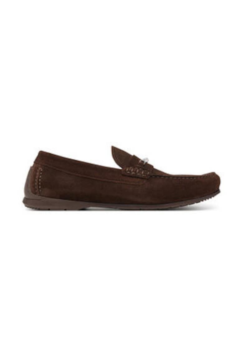 Mocasini barbatesti - 304828034 - piele naturala - maro inchis