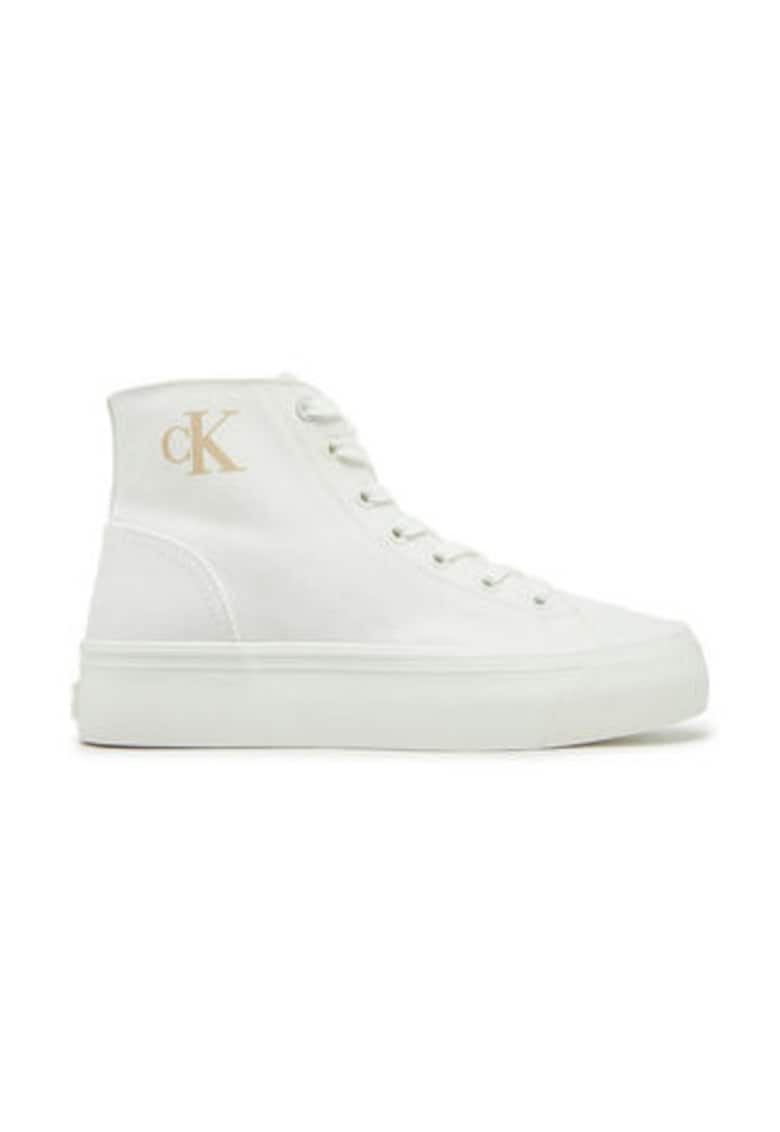 Calvin Klein Jeans Tenisi de dama material textil alb - Alb