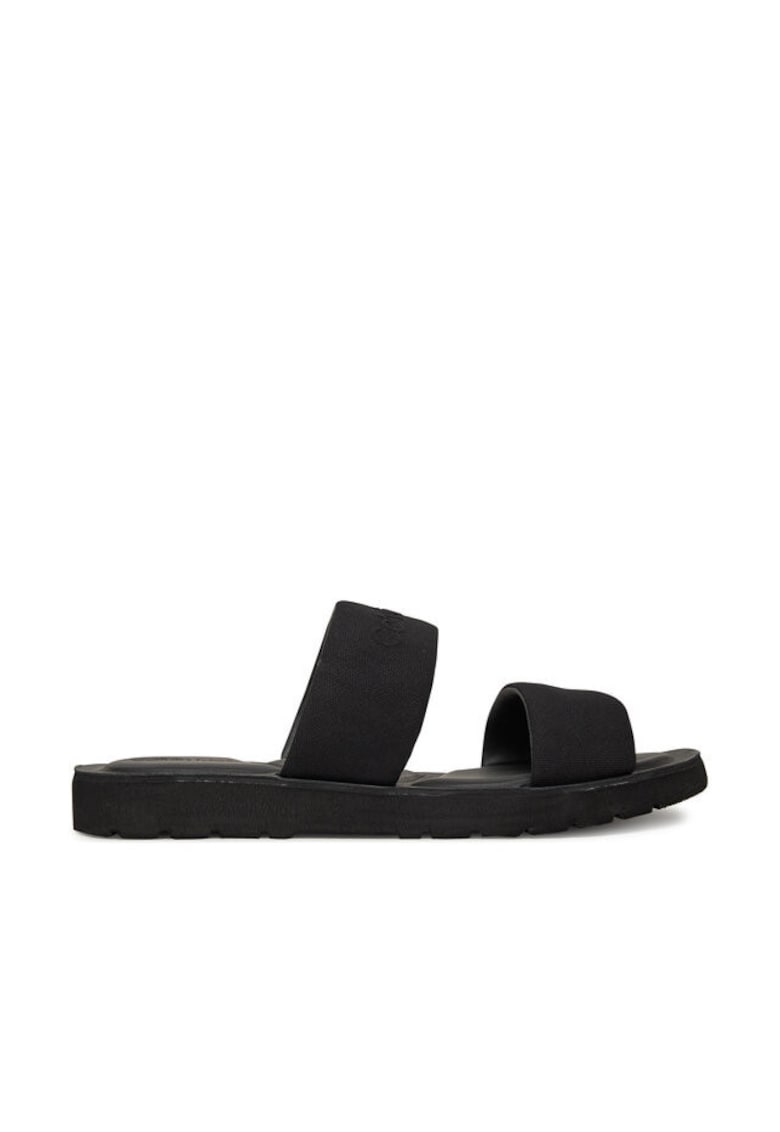Papuci barbatesti - negru material textil