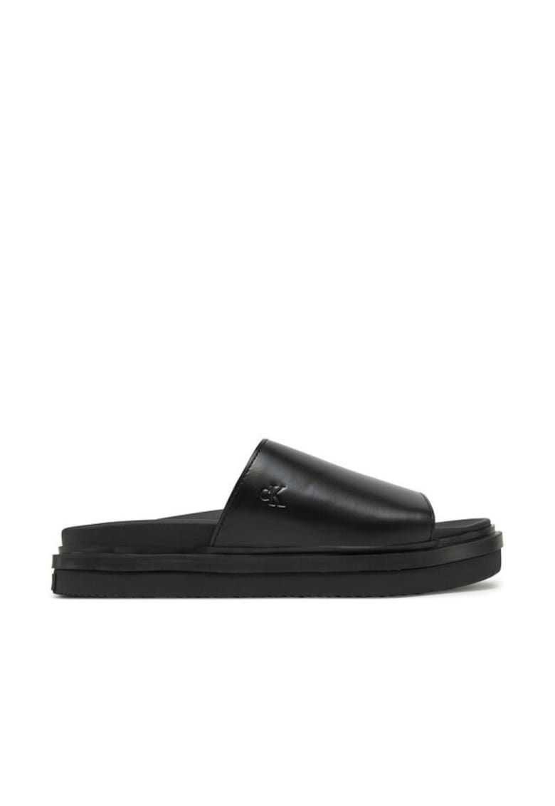 Slapi dama - piele ecologica - negru -