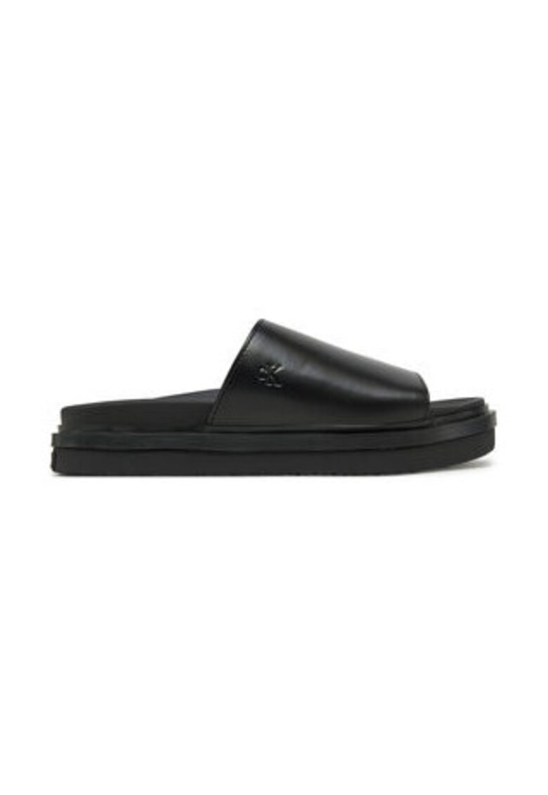 Slapi dama - piele ecologica - negru -
