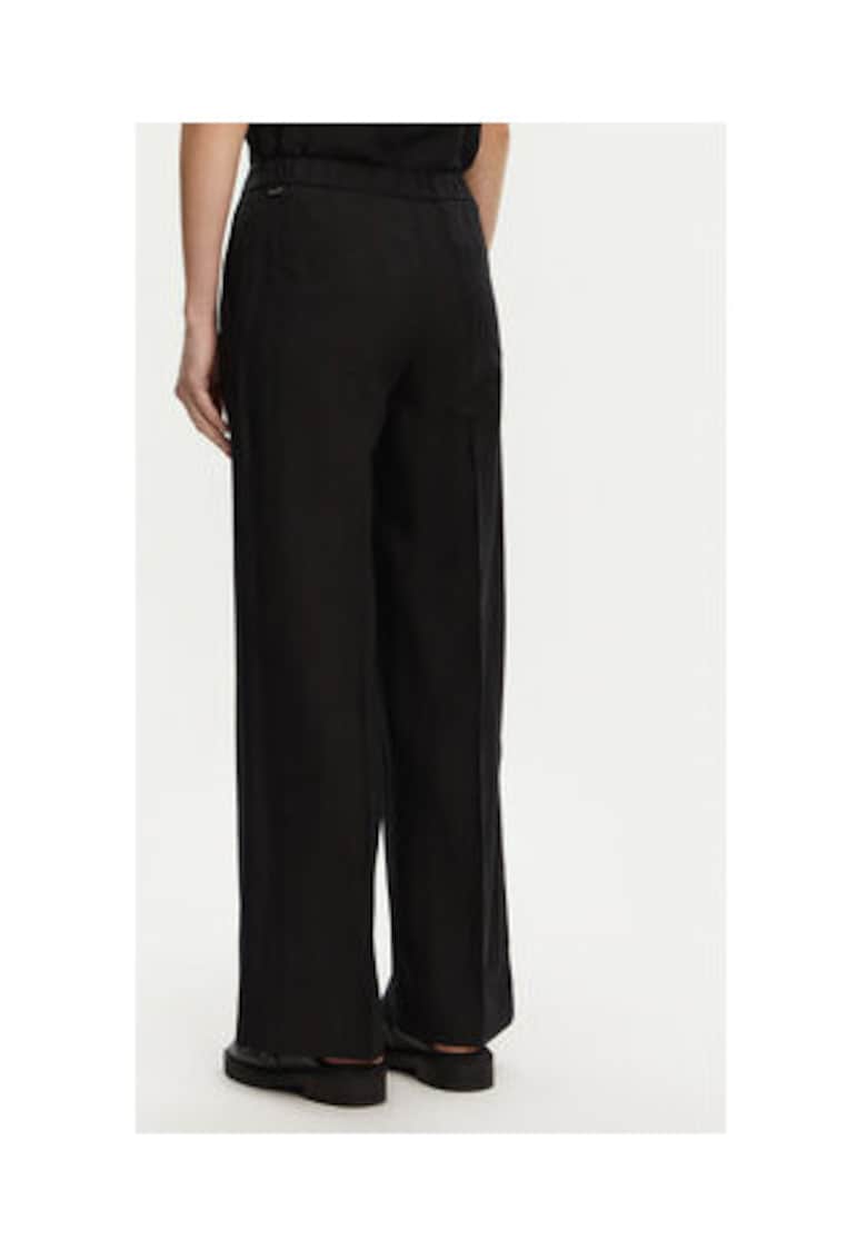 Pantaloni palazzo de dama - lyocell - negru -