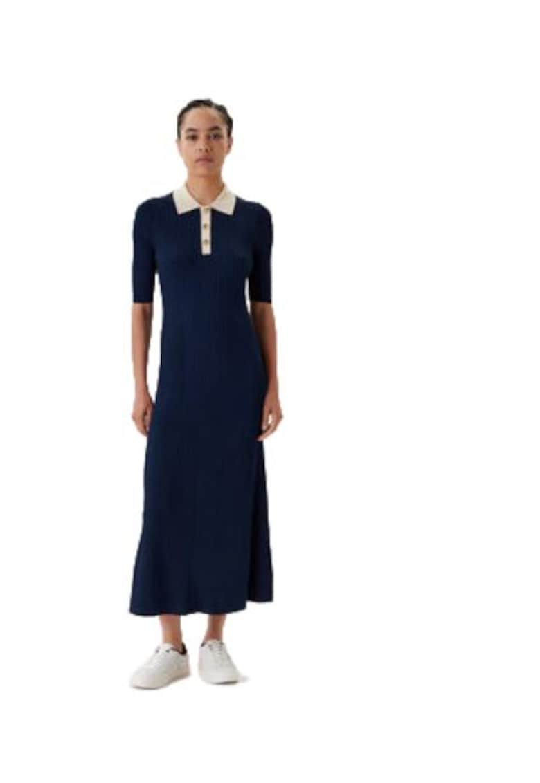 Rochie tricotata - material sinteticdqfwq - Bleumarin