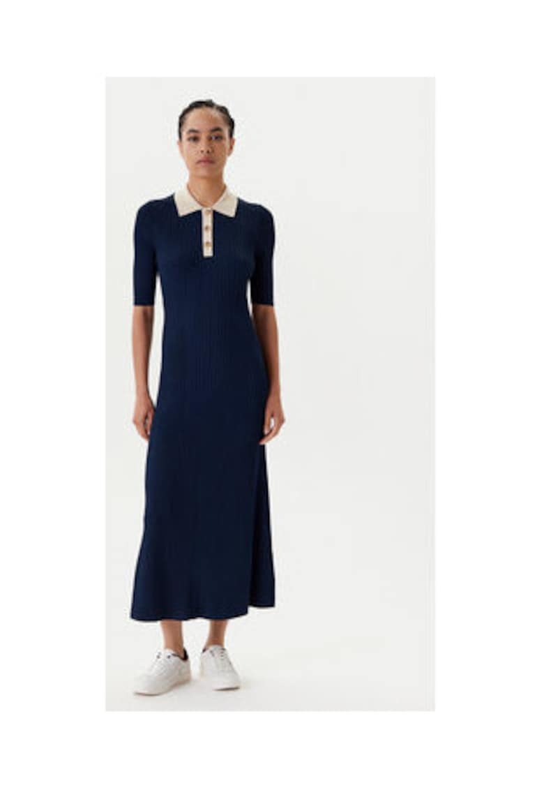 Rochie tricotata - material sinteticdqfwq - Albastru