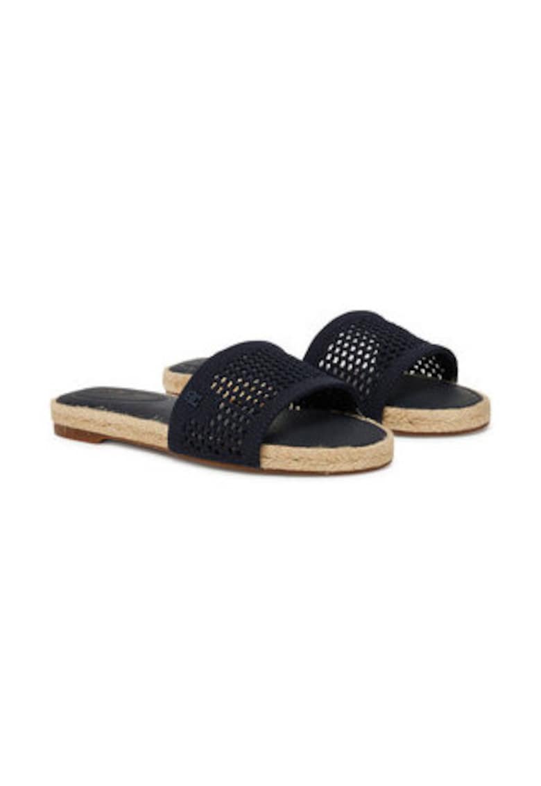 Papuci dama material textil - negru
