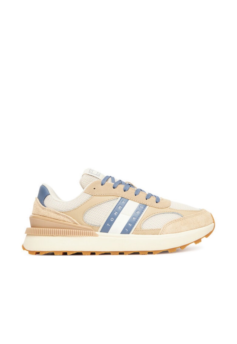 Pantofi sport pentru barbati - 305438041 - textil - bej/maro