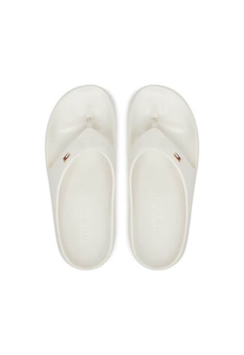 Slapi dama -  alb - material sintetic