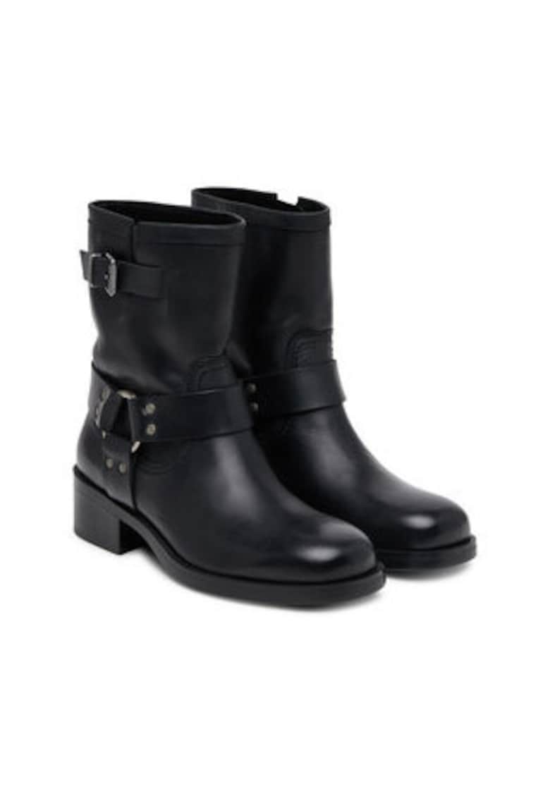 Botine dama 305437495 -  Piele naturala - Negru