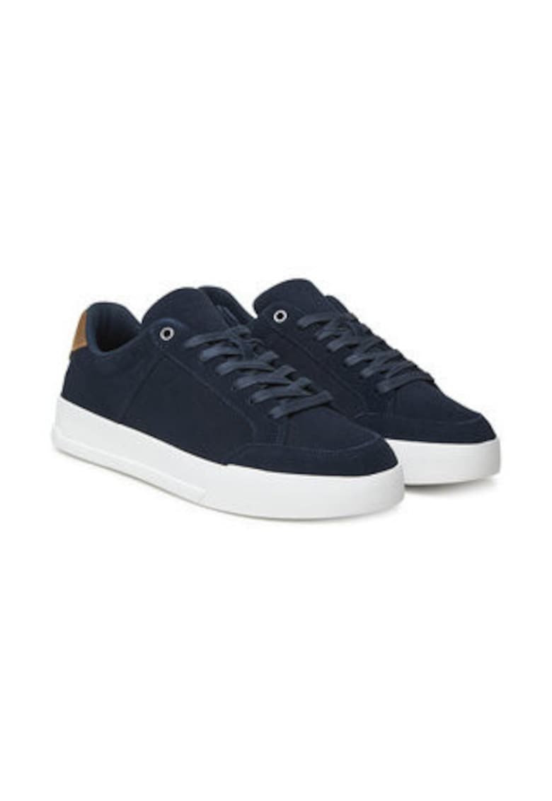 Tenisi barbati piele naturala - albastru - Albastru