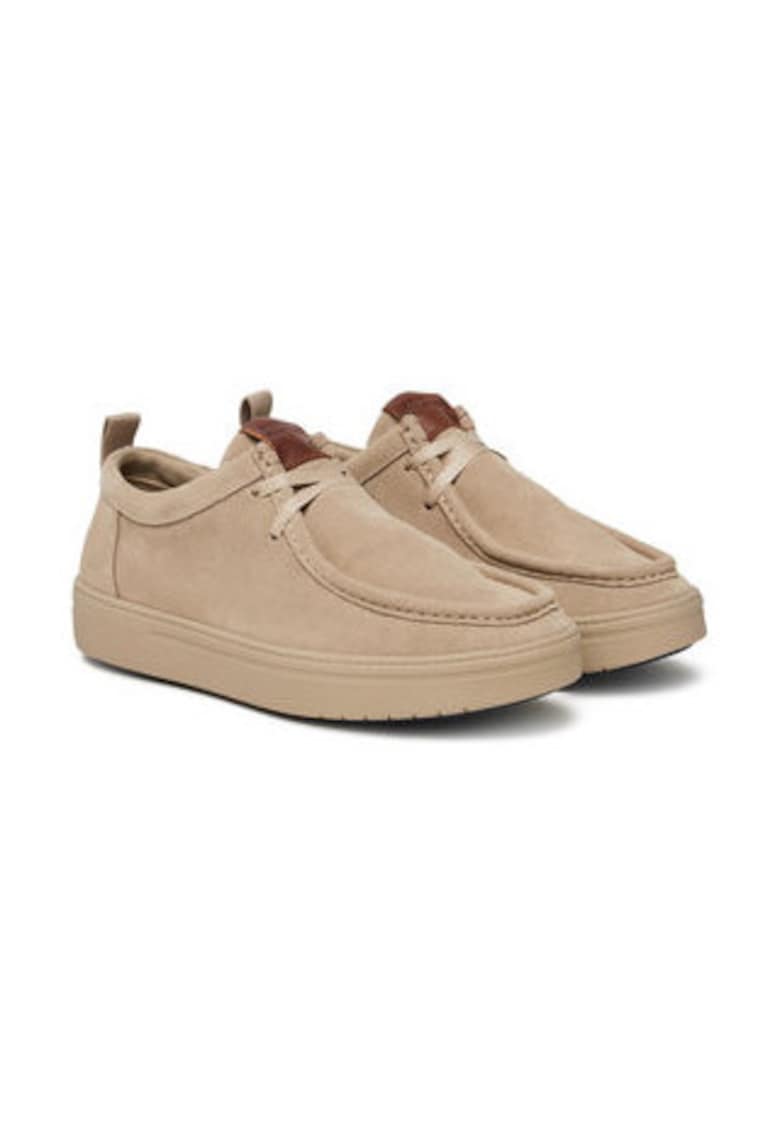 Pantofi barbatesti - piele intoarsa - maro