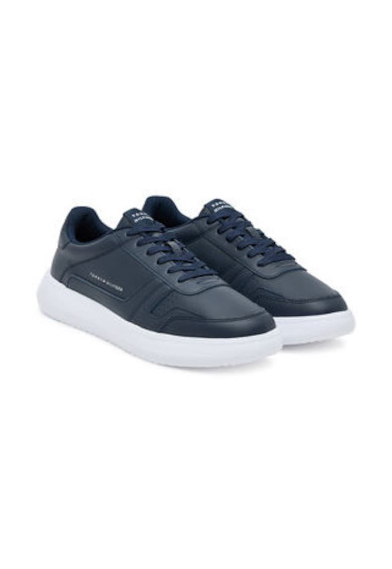 Pantofi sport din piele cu imprimeu logo lateral Modern - Bleumarin