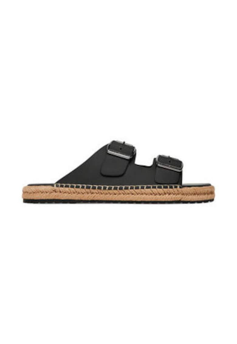 Espadrile barbati - piele naturala - negru