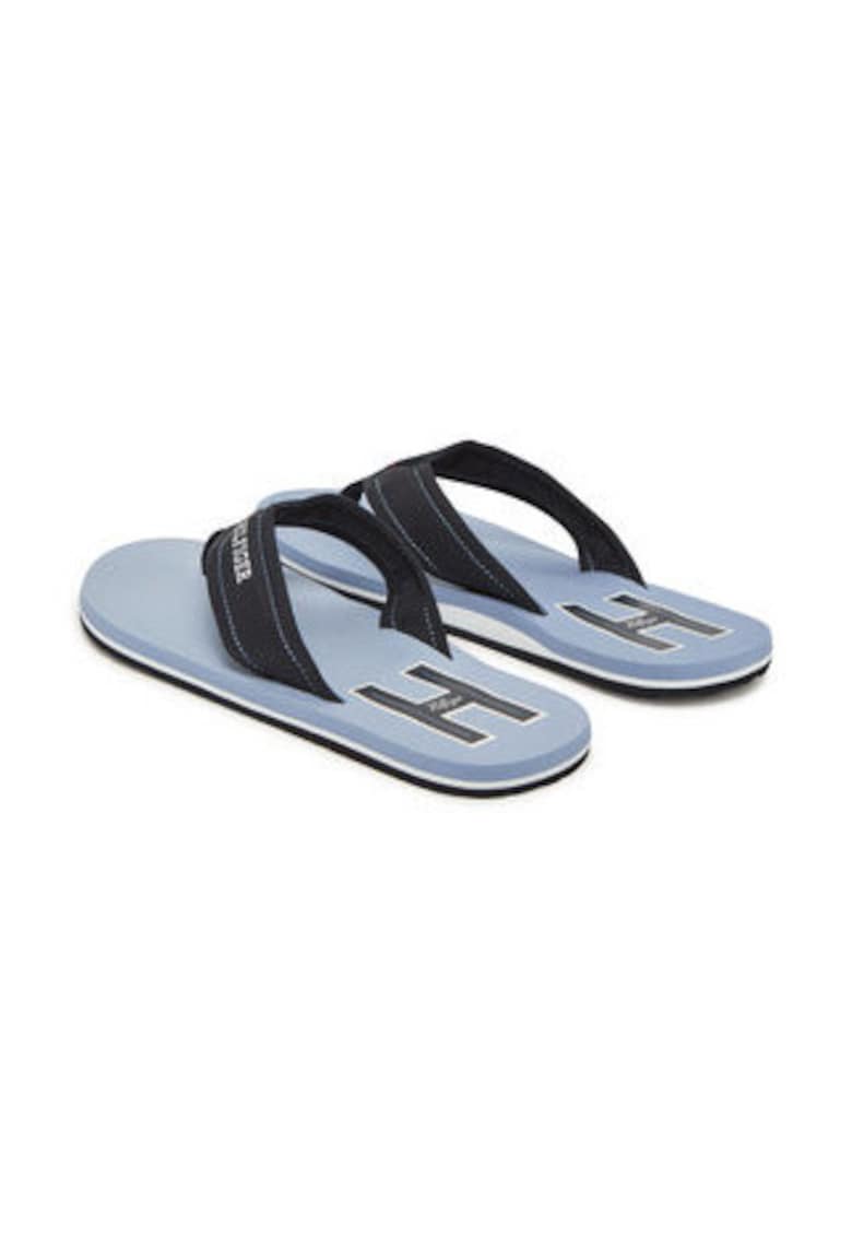 Slapi barbatesti -  305436887 - material textil - albastru -