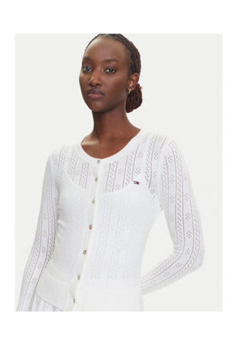 Cardigan dama - Alb - viscoza -