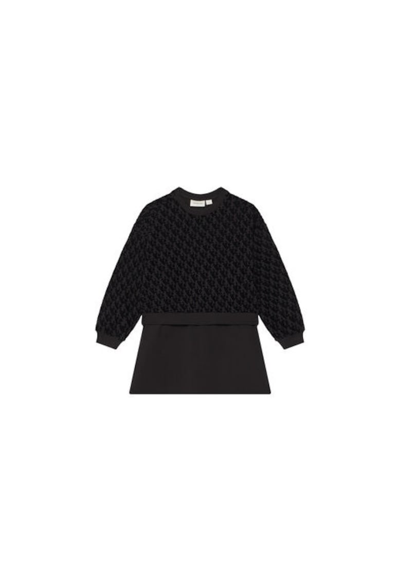 Rochie casual Fete - Negru - 74% bumbac - 21% poliester reciclat - 5% elastan - 12 ani