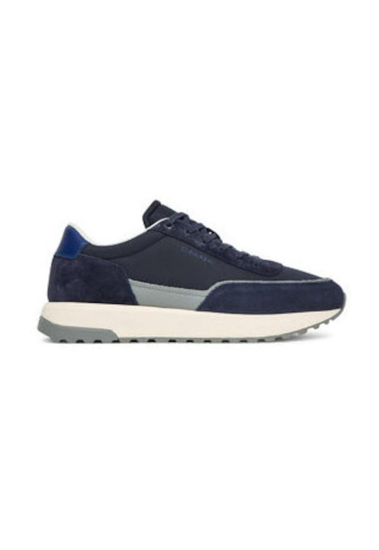 Pantofi sport pentru barbati - 305525796 - piele naturala - bleumarin