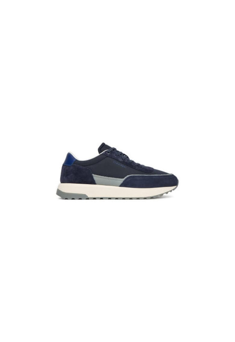 Pantofi sport pentru barbati - 305525796 - piele naturala - bleumarin