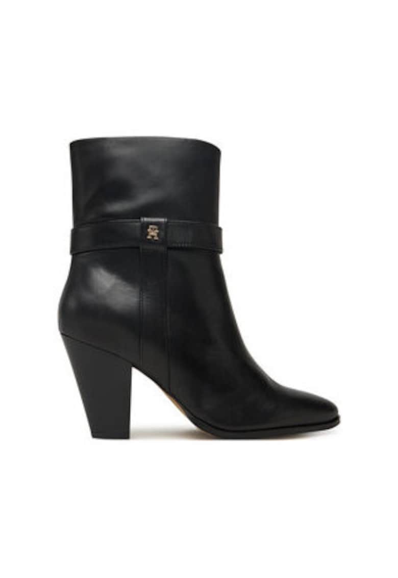 Botine dama din piele naturala - Negru
