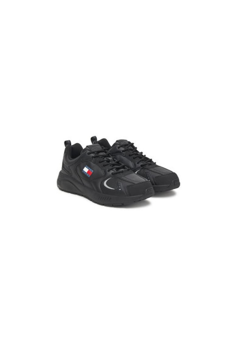 Pantofi sport pentru barbati - 305553119 - piele ecologica - negru